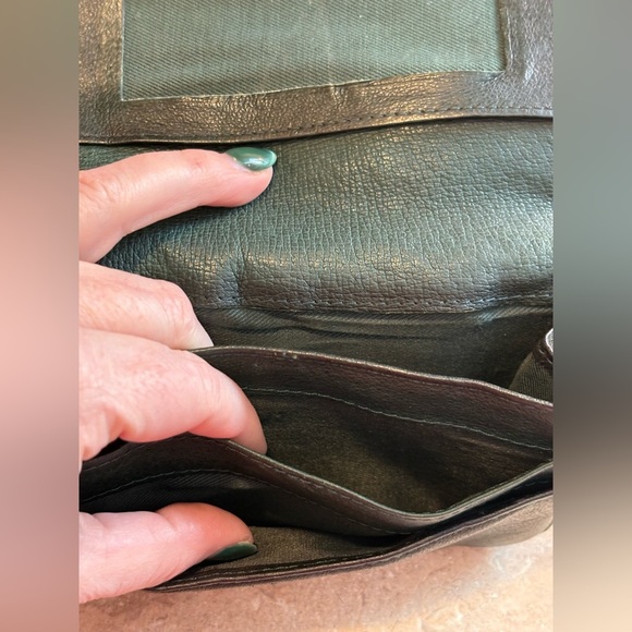 Vintage Wilson’s leather Forrest green wallet with keyring. - Picture 8 of 14